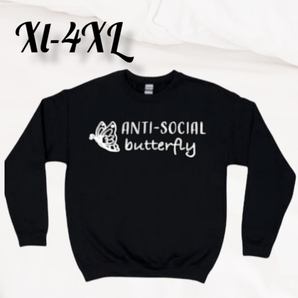 Anti-Social Butterfly Sweatshirt XL-4XL